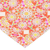 Mandala Muster, Korallenrot, Rosa, Gold Kurzer Tischläufer (Ecke)