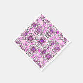 Mandala-Muster, Lavendel, rosa, heißrosa, weiß Serviette (Ecke)
