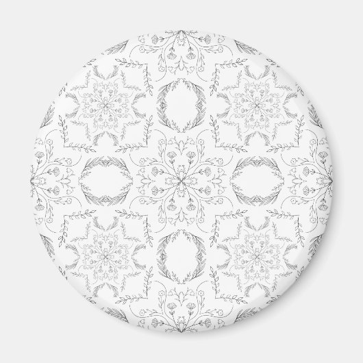 Mandala-Muster Magnet (Vorne)