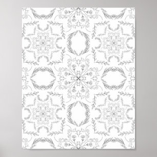 Mandala-Muster Poster