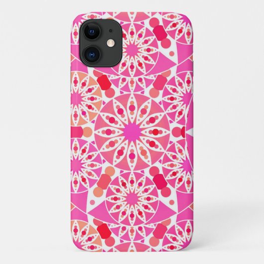 Mandala-Muster, Rosa- und Korallenfarben Case-Mate iPhone Hülle (Rückseite)