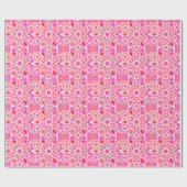 Mandala-Muster, Rosa- und Korallenfarben Geschenkpapier (Flach)