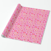 Mandala-Muster, Rosa- und Korallenfarben Geschenkpapier (Ungerollt)