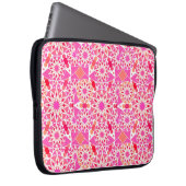 Mandala-Muster, Rosa- und Korallenfarben Laptopschutzhülle (Vorne Rechts)