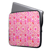 Mandala-Muster, Rosa- und Korallenfarben Laptopschutzhülle (Vorderseite Links)