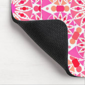 Mandala-Muster, Rosa- und Korallenfarben Mousepad (Ecke)