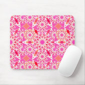 Mandala-Muster, Rosa- und Korallenfarben Mousepad (Mit Mouse)