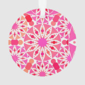 Mandala-Muster, Rosa- und Korallenfarben Ornament (Rückseite)