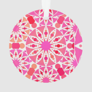 Mandala-Muster, Rosa- und Korallenfarben Ornament