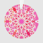 Mandala-Muster, Rosa- und Korallenfarben Ornament (Vorderseite)