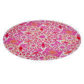 Mandala-Muster, Rosa- und Korallenfarben Schneidebrett (Ecke)