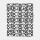 Mandala-Muster, schwarz, weiß und grau Fleecedecke (Vorderseite)