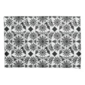 Mandala Muster , schwarz, weiß und grau / grau Kissenbezug (Vorderseite)