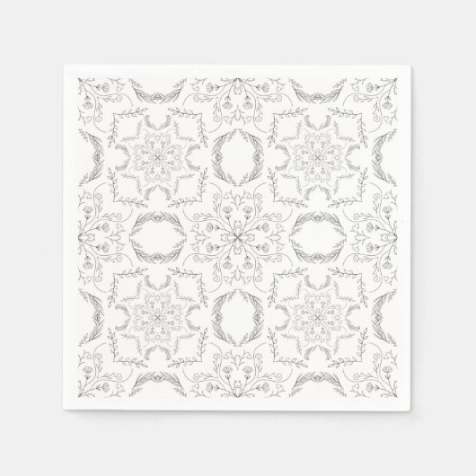 Mandala-Muster Serviette (Vorderseite)
