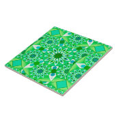 Mandala Muster, Smaragdgrün und Pfau Fliese (Seite)