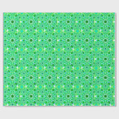 Mandala Muster, Smaragdgrün und Pfau Geschenkpapier (Flach)