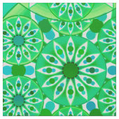 Mandala Muster, Smaragdgrün und Pfau Stoff (Nahaufnahme)