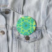 Mandala-Muster, türkis, blau, liengrün Button (Beispiel)