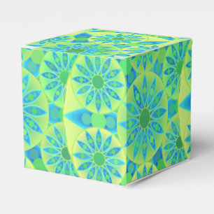 Mandala-Muster, türkis, blau, liengrün Geschenkschachtel