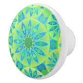 Mandala-Muster, türkis, blau, liengrün Keramikknauf (Rechts)