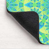 Mandala-Muster, türkis, blau, liengrün Mousepad (Ecke)