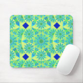 Mandala-Muster, türkis, blau, liengrün Mousepad (Mit Mouse)