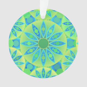 Mandala-Muster, türkis, blau, liengrün Ornament