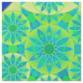 Mandala-Muster, türkis, blau, liengrün Stoff (Nahaufnahme)