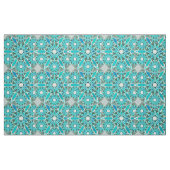 Mandala-Muster, türkis, silbergrau und weiß Stoff (Fat Quarter (45,7 x 55,9 cm))