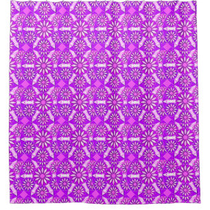Mandala-Muster, violett, orchid und rosa Duschvorhang