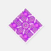 Mandala-Muster, violett, orchid und rosa Serviette (Ecke)