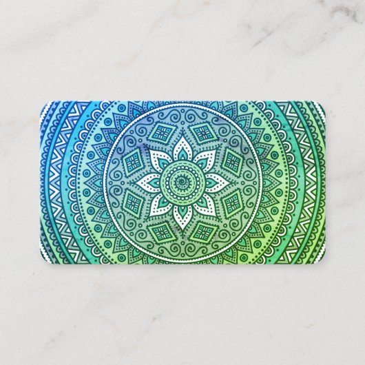 Mandala-Muster-Yoga-Meditation Visitenkarte (Vorderseite)