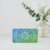 Mandala-Muster-Yoga-Meditation Visitenkarte (Stehend Vorderseite)