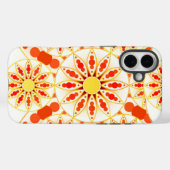 Mandala-Muster, Ziegelrot, Rost, Gold Case-Mate iPhone Hülle (Rückseite (Horizontal))