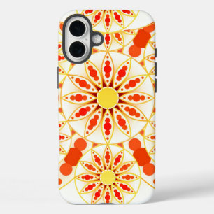 Mandala-Muster, Ziegelrot, Rost, Gold iPhone 16 Plus Hülle