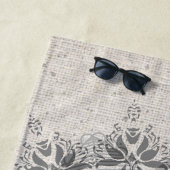 Mandala Name Monogram Monochrome Light Grau Strandtuch (Beispiel)