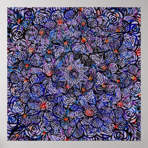Mandala Nature Floral Blume Mandalase Poster