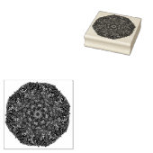 Mandala Nature Floral Bold Blue Floral Geometry  Gummistempel (Stempel)