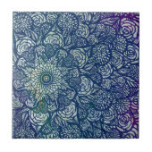 Mandala Nature Floral Fliese (Vorderseite)