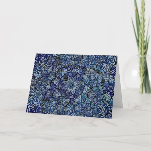 Mandala Nature Floral Karte (Vorderseite)