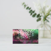 Mandala Nebula Yoga Instructor Yoga Teacher Zen Visitenkarte (Stehend Vorderseite)