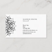 Mandala Nebula Yoga Instructor Yoga Teacher Zen Visitenkarte (Rückseite)