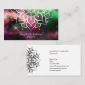 Mandala Nebula Yoga Instructor Yoga Teacher Zen Visitenkarte (Vorne/Hinten)