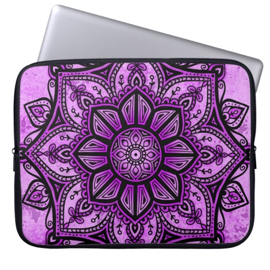 Mandala-Neopren-Laptop-Hülse 15 Zoll Laptopschutzhülle (Vorderseite)