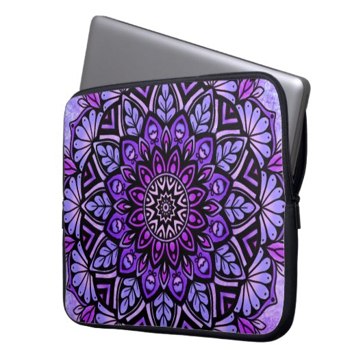 Mandala Neoprene Laptop-Sieb 15 Zoll Laptopschutzhülle (Vorderseite Links)