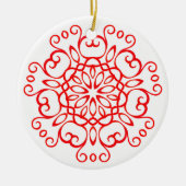 Mandala Niedliche Weihnachten Keramik Ornament (Vorne)