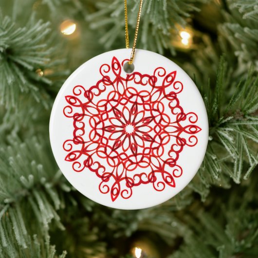 Mandala Niedliche Weihnachten Keramik Ornament (Baum)