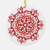 Mandala Niedliche Weihnachten Keramik Ornament (Vorne)