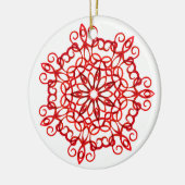 Mandala Niedliche Weihnachten Keramik Ornament (Links)
