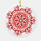 Mandala Niedliche Weihnachten Keramik Ornament (Hinten)